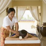 Woman having massage